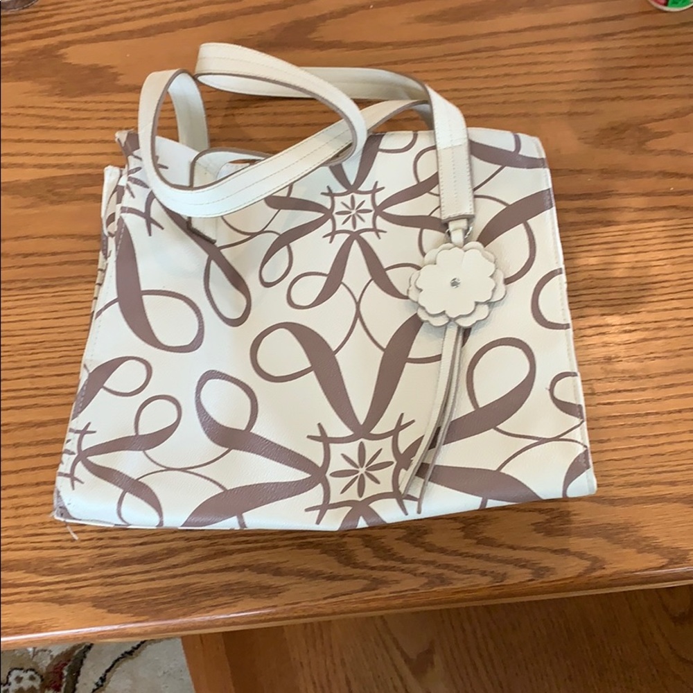Cream and taupe Signature pocketbook